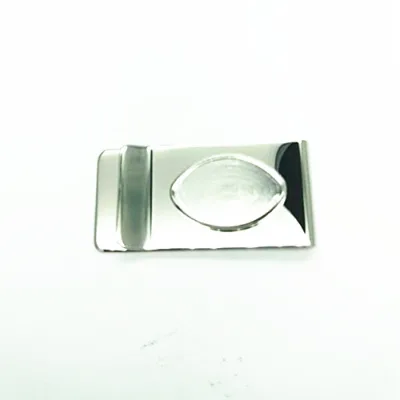 Custom Design Coin Bezel Pocket Cash Clip Blank Stainless Steel Metal Money Clip With Coin Holder