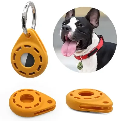 Custom Logo for Airtag Protective Cover Ecofriendly Silicone Waterproof Anti-lost Cover Case for Airtag Keychain Case