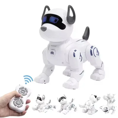Hot Selling Multi-Function LED Eyes Remote Control Robot Dog Intelligent Technology RC Cars Features Dancing Singing Pet Toy