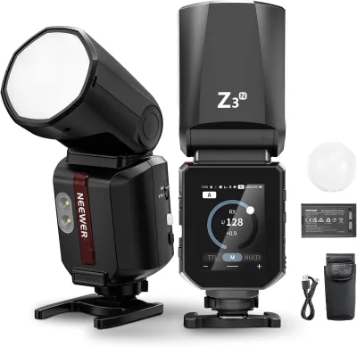 Z3-n100ws 2.4g Ttl Round Head Flash Speedlite Compatible With Nikon Camera1/8000s Hssz3-nttl3000mah Lithium Battery Flash