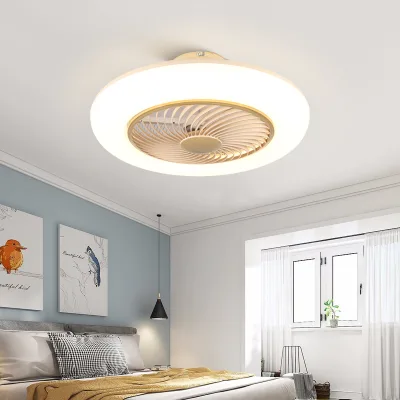 3 Colors Lighting and 6 Wind Speeds Fan Lamp Flush Mount LED Dimmable Lighting Indoor Ceiling Fan Light
