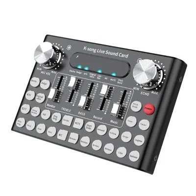 F007 Live Recording Sound Card Professional Live Broadcast Sound Card Echo Audio