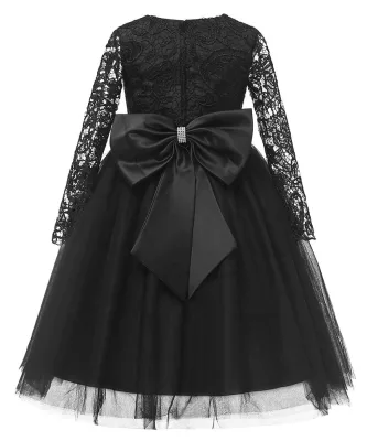 Black and White Flower Girl Dresses for Weddings