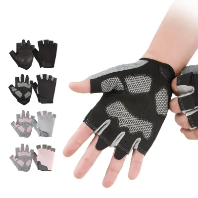 Breathable Fitness Exercise Training Anti Slip Half Finger Hand Protection Weight Lifting Gloves