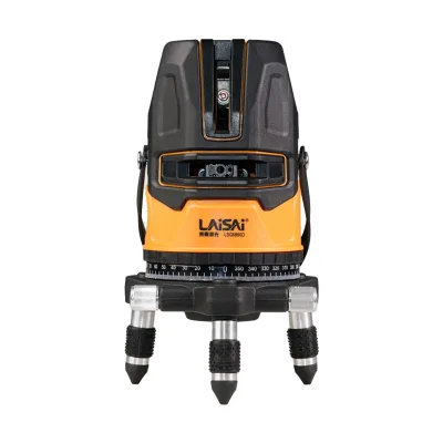 5 Line Laser Level Horizontal Vertical Manually Laisai LSG 686SPD 360 Degree Green Rotary Leveling +/-1mm/5m Accuracy 1 Year