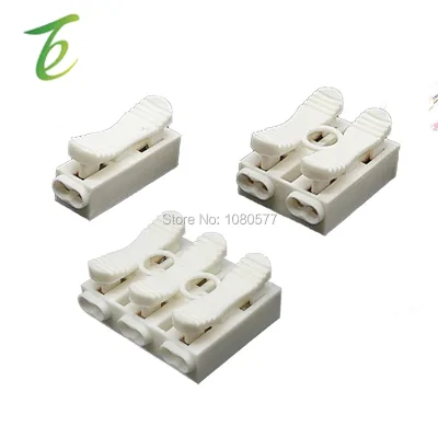50pcs Push Quick Cable Connector Wiring Terminals 1pin 2pin 3pin no need soldering Spring Terminal For Wire Easy Connecting