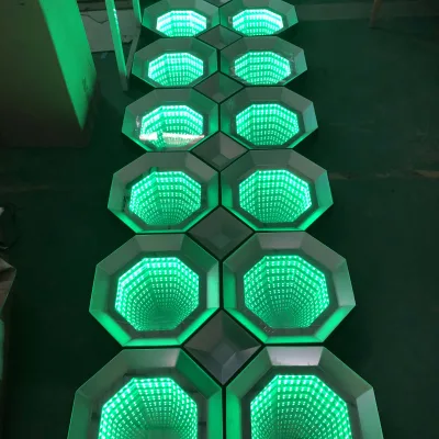 Bar & Nightclub RGB Matrix: Polygonal Infinity Mirror with Programming Support