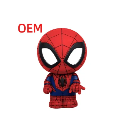 Custom Own Design Saving Money Box Plastic Spider Man Movie Series Character Coin Bank Home Room Decoration Birthday