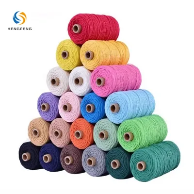 3mm Cotton Braided Macrame Cord Natural Handmade Colored Craft Rope
