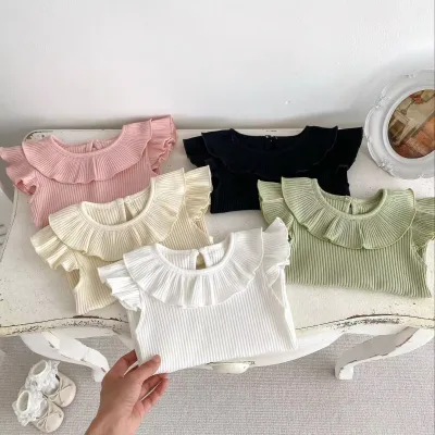 Kids Clothes Short Sleeve Cotton T-shirt Summer Solid Color Children Clothing