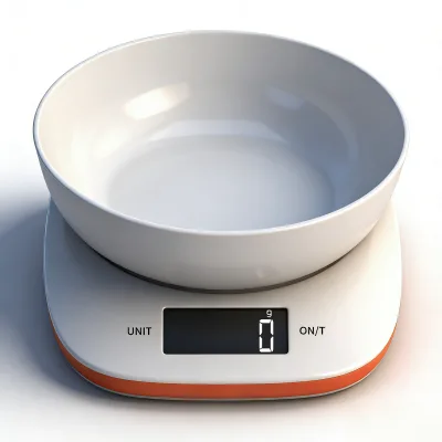 5kg Accurate Digital Kitchen Scale with Lid Portable Transparent Bowl AAA Battery Operated ABS & PP Material Electronic