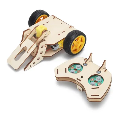DIY Stem Robots Kit 2.4G RC Fighting Robot Science Kit 3D Wooden Puzzle STEM Educational Remote Control Robot Toys