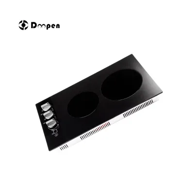 Built in Electric 2 Zones Vitro Ceramic Hob with Knob Control