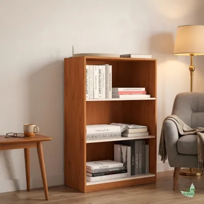 Freestanding Book Cabinet Medium Low Height Versatile Living Room Reading Corner Open Book Unit Storage Display Rack