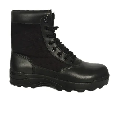 Leather Upper Rubber Bottom Boots Cheap Tactical Boots for Training
