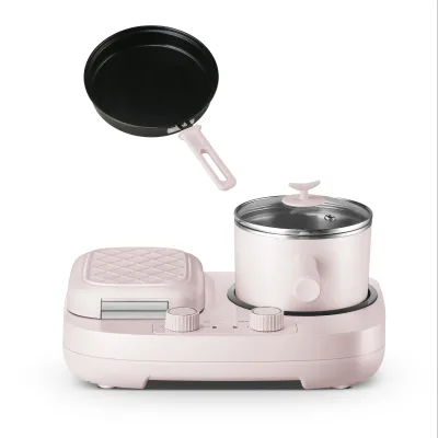 High Quality Multifunction 3 in 1 Cooking Breakfast Machine Set Maker With Toast Oven Pot Frying Pan