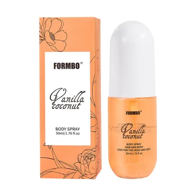 50ml Vanilla Coconut Rose Lychee Fruit Body Spray Long Lasting Body Fragrance Mist Portable Women Perfume Spray