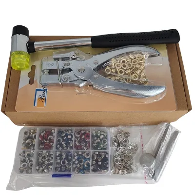 300pcs 5mm Eyelet Grommet Kit with Hand Press Plier, Colored Copper Metal Grommets for Canvas