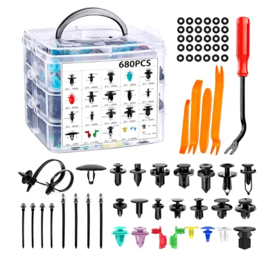 PCS HE184 725PCS Mixed Package Car Door Panel Automotive Push Fasteners Rivet Set With Fastener Remover