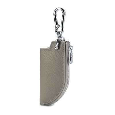2023 New Multi-functional Leather Men's Car Key Bag U-shaped Design Zipper Bag with Key Chain Household Key Protector