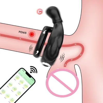 Stretchy Dual Ring Men Vibrator Make Love Last Longer Lock Fine Delay APP Remote Control Lock Ring Delay the Ejaculation
