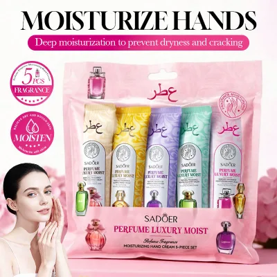 G SADOER Perfume Fragrance Moisturizing Hand Cream 5 Piece Set Nourishing Fragrance Improve Rough Brighten Hand Skin Care