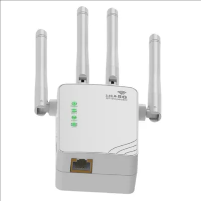 New WiFi repeater, 1200Mbps and 5G dual band, dual RJ45 interfaces, high gain antenna, signal amplification coverage