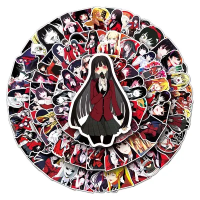 100PCs Factory Hot Sale Die Cut Printing Sticker Vinyl PVC Kakegurui Manga Anime Sticker