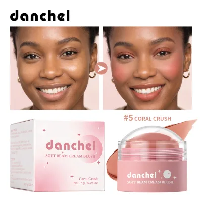 Mineral Cream Blush Stick Multi-Use for Cheeks/Eyes/Lips Natural Baby Pink Flush Waterproof Lightweight Blendable Makeup