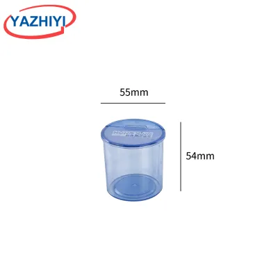 YAZHIYI Transparent Plastic Medical Cotton Jar Flip Lid Disinfection Storage Pot For Clinic Beauty Salon