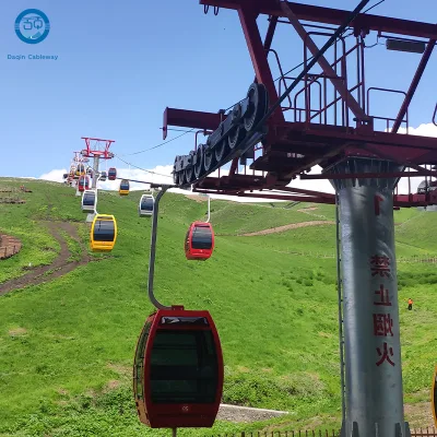 DQ Outdoor Amusement Park Overhead Cable Car Ropeway System Scenic Low Altitude Visitor Transport High Capacity Steel Panoramic