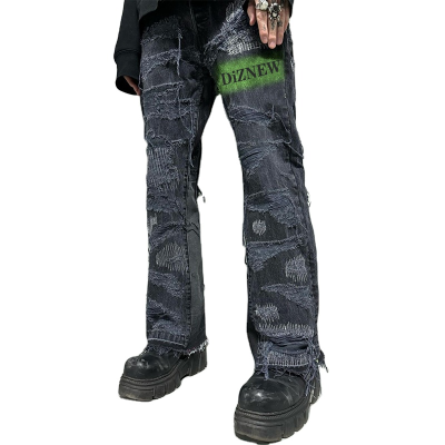 DiZNEW Fashion Retro Outfit Tailored Men's Loose Jeans Classic Style Jeans Loose Pants Straight Loose Jeans