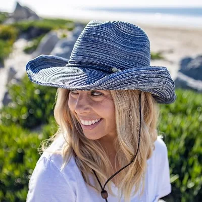 Floppy Brim Cowboy Hat Hawaiian Honolulu Open Top Natural Palm Leaf Bulrush Lauhala Straw Casual Sports & Travel Outdoor Scenes