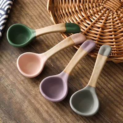 Coarse Pottery Spoon, Creative Clay Size Spoon, Ceramic Tableware, Spoon, Spoon, Thick Sense Spoon, High Appearance Level