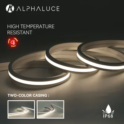 Two-Color Casing IP68 USB Smart LED Strip High Temp Resistant Sauna Steam Room Outdoor Pool Lighting High-Temp Wet Environments