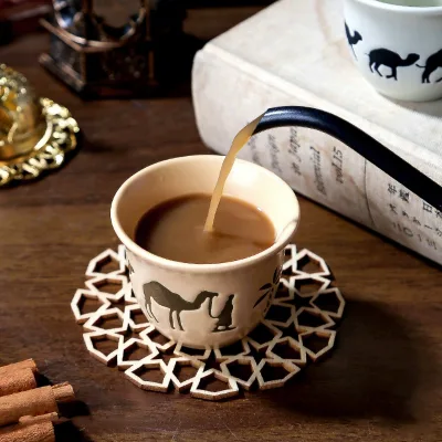Arabic Coffee Pottery Cup Customized Creative Desert Camel Style Handcrafted Matte Small Teacup Ceramic Milk Tea Cup