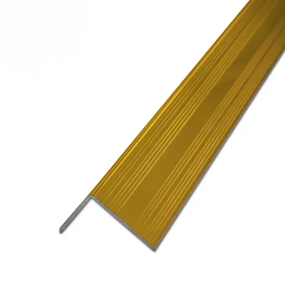 FoShan FSF Anti Skid Customized Gold Brass Laminate Edge Trim Profile Stair Nosing Step for Mdf