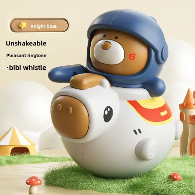 Children's Unisex Plastic Educational Roly-Poly Toy for Infants 1-2 Years Chewing Practice & Head Lifting