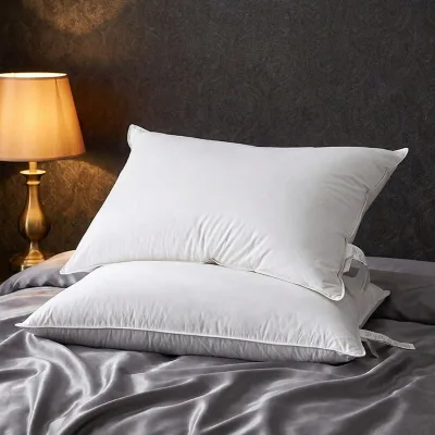 Eco-friendly Organic Modern Neck Hotel Pillow with 100% Cotton Cover Customizable High Quality Microfiber Filling