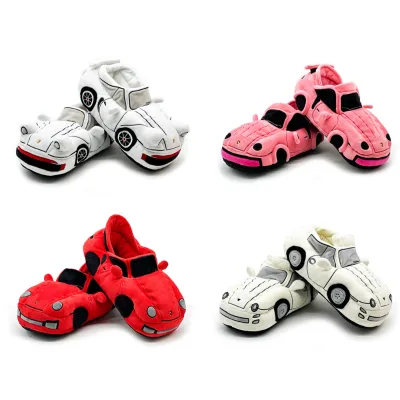 Customization Cute Car Slippers Indoor Shoes  High Quality Brushy Slippers Love Heart Valentine's Present Household