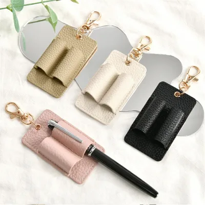 PU Leather Pen Case with Lychee Texture Pen Pouch for Office Workers Signing and Storage