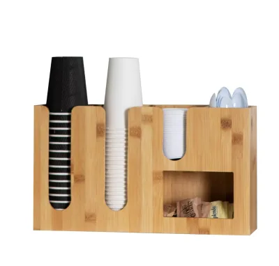 Elegant Wooden Tea Box Storage Organizer Drawer for Bag Collection Coffee Sugar Sachet Holder Display Service Tray