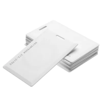 High Quality 125KHz TK4100 Writable Proximity 1.8mm Thickness White Plastic PVC RFID Chip Card