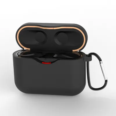 For Sony Wf-1000Xm3 Protective Case Cover,Flexible Shockproof Silicone Earbuds Case Shell for Sony Wf 1000 Xm3 With Keychain