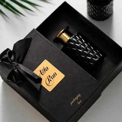 Deluxe Custom Perfume Diffuser Bottle Reusable Drawer Packing Box Silk Screen Printing Coated Paper Sponge Liner for Cosmetics
