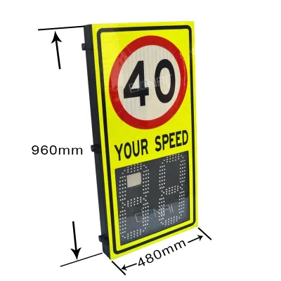 Dynamic Radar Speed Sign Waterproof LED Display Real-Time Speed Feedback Sign for Community and Construction Zone