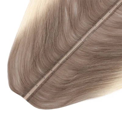 Salon Quality Thin Soft Light 12A Grade Pu Hole Remy European Butterfly Weft Human Hair Extension