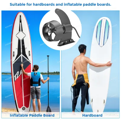 Power Fin Electric Motor Propeller with Battery Stand-Up Paddleboarding Accessory for Inflatable Board