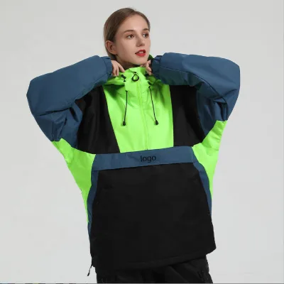 Wholesale Custom New Winter Women Men Waterproof Windproof Warm Snow Skiing Jacket Snowsuit Hoodie Coat
