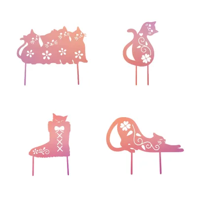 Garden Animal Decoration Metal Stakes Kangaroo Decorative Garden Ground Stakes Yard Sign Hollow Outdoor Decor